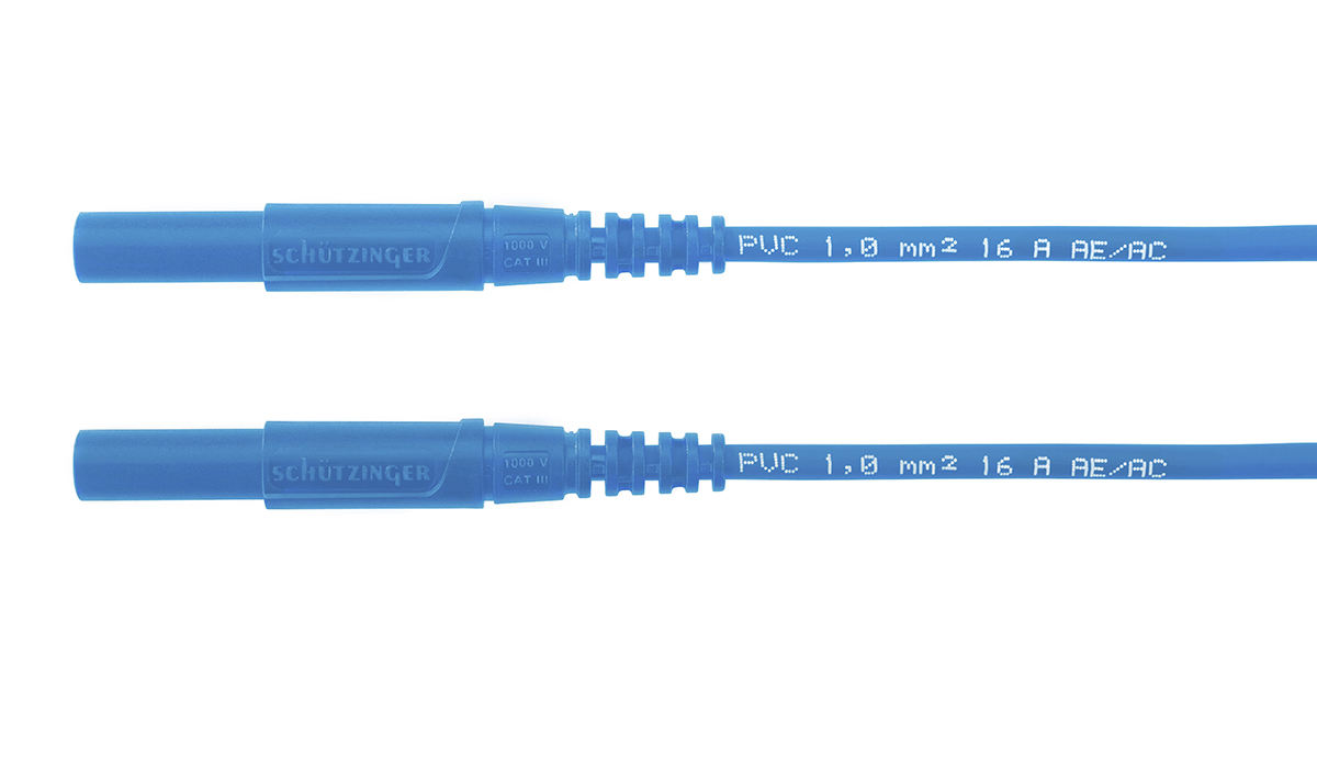 Schutzinger Test lead, 16A, 1kV, Blue, 1m Lead Length