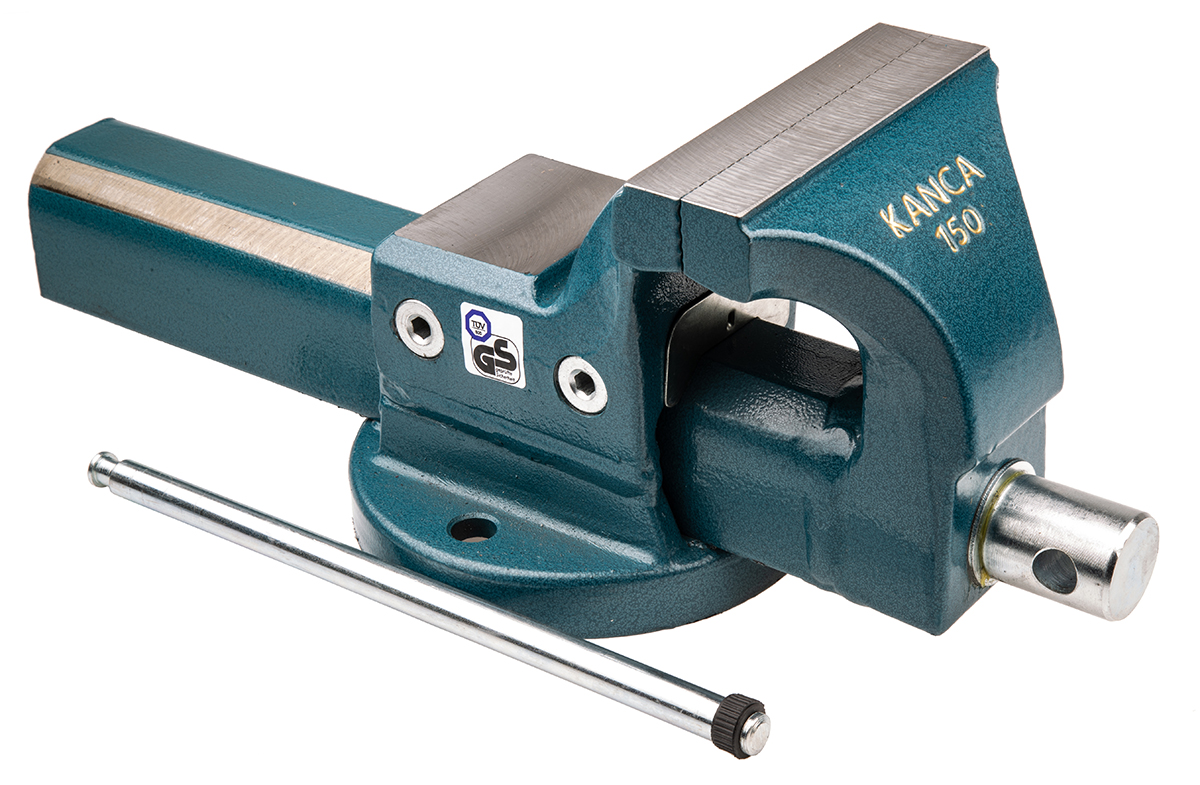 RS PRO Bench Vice x 100mm 150mm x 190mm, 18.5kg