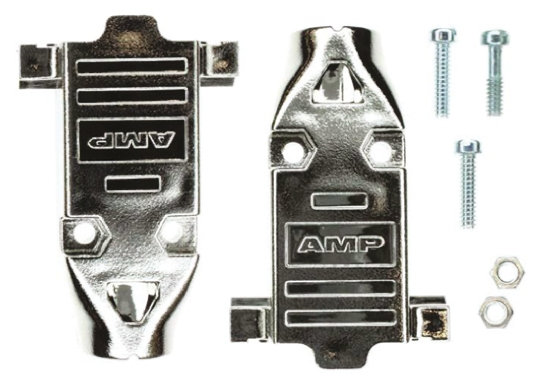 TE Connectivity AMPLIMITE Series Metal Plated Plastic D Sub Backshell, 9 Way