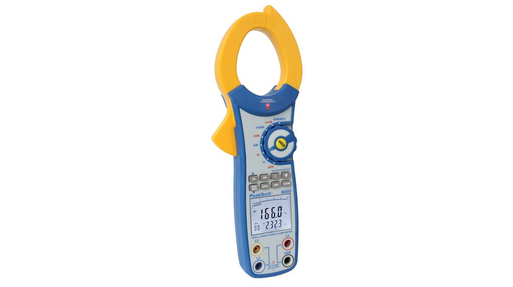 PeakTech P1660 Clamp Meter 1 kA 750 V ac CAT III