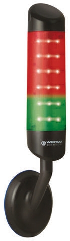 Werma CleanSIGN Series Clear Buzzer Signal Tower, 3 Lights, 24 V dc, Wall Mount