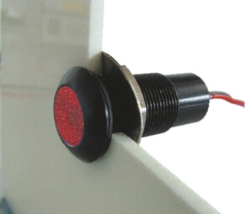 Marl Red Panel Mount Indicator, 12 → 28V, 12.7mm Mounting Hole Size, Solder Tab Termination, IP67
