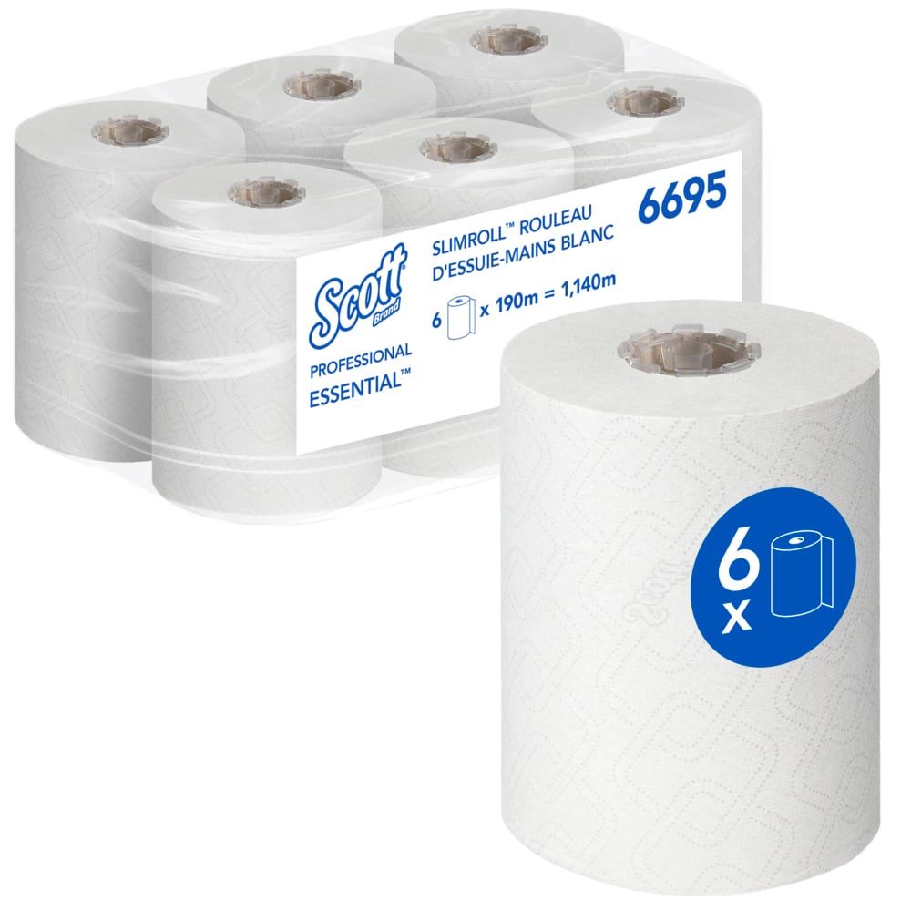 SCOTT Scott Rolled White Paper Towel, 198mm, 760 Sheets