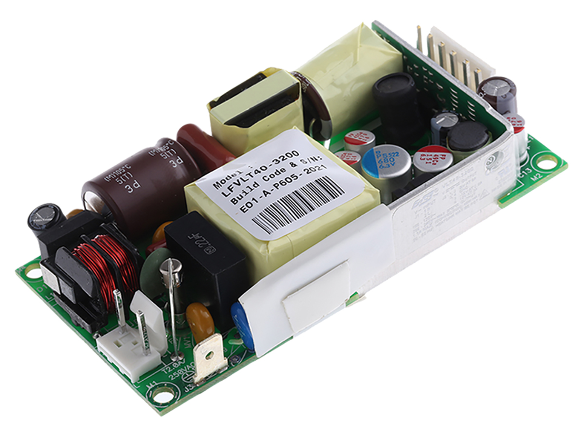 EOS Switching Power Supply, LFVLT40-3200, 5.2 V dc, 12.5 V dc, 2 A, 6 A, 500mA, 40W, Triple Output, 180 → 264 V