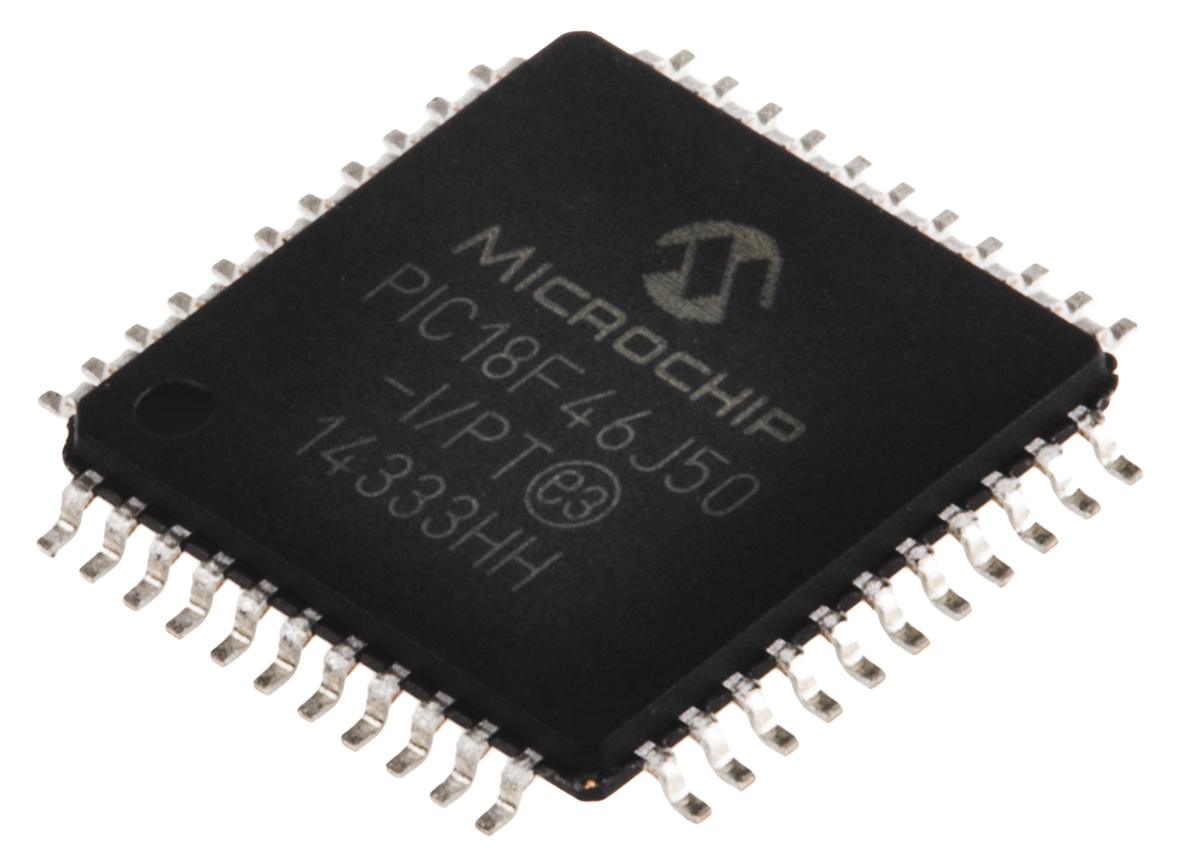 Microchip PIC18F46J50-I/PT, 8 bit PIC, PIC18F46J50 Microcontroller, 20 MHz, 64kB FLASH, 44-Pin TQFP