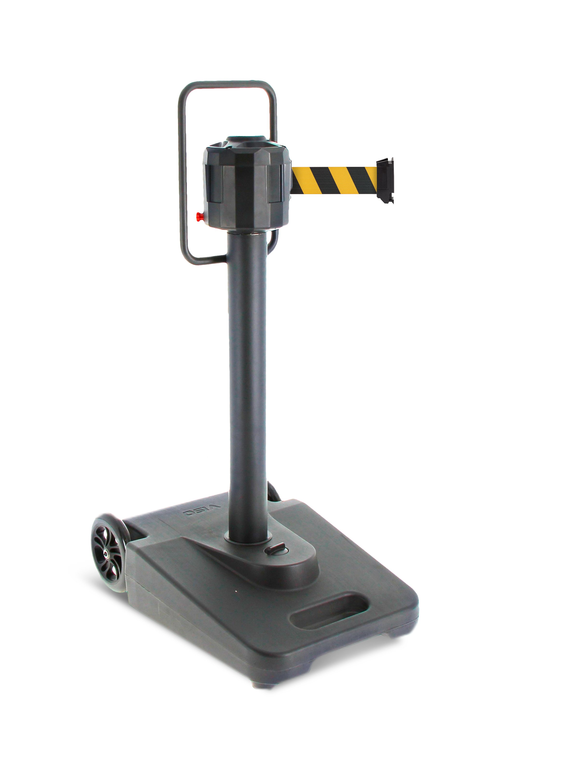 Viso Black Polypropylene, Steel Retractable Barrier, 20m, Black/Yellow Tape