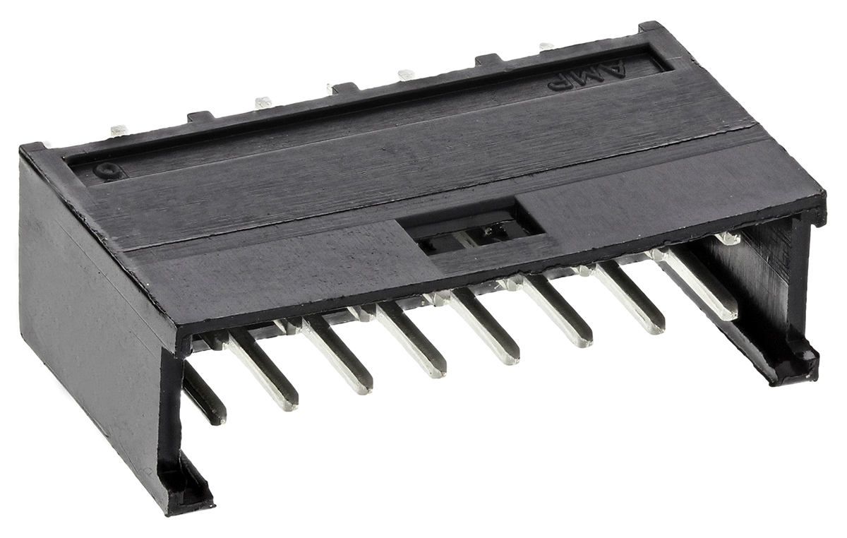 TE Connectivity AMPMODU MOD II Series Straight Through Hole PCB Header, 16 Contact(s), 2.54 mm Pitch, 2 Row, Shrouded