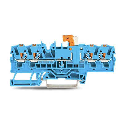 WAGO 2202-1874 TOPJOB S Series Blue, 2.5mm², 1-Level, Push In Termination, ATEX, CSA, IECEx