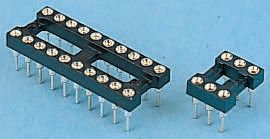 E-TEC 2.54mm Pitch Vertical 24 Way, Through Hole Turned Pin Open Frame IC Dip Socket