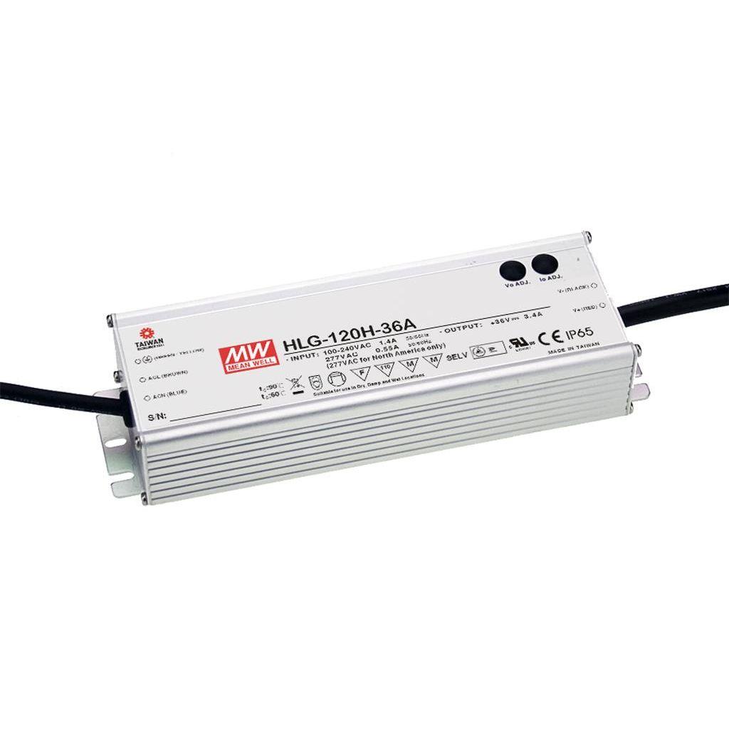 MEAN WELL LED Driver, 12V Output, 120W Output, 10A Output, Constant Current / Constant Voltage