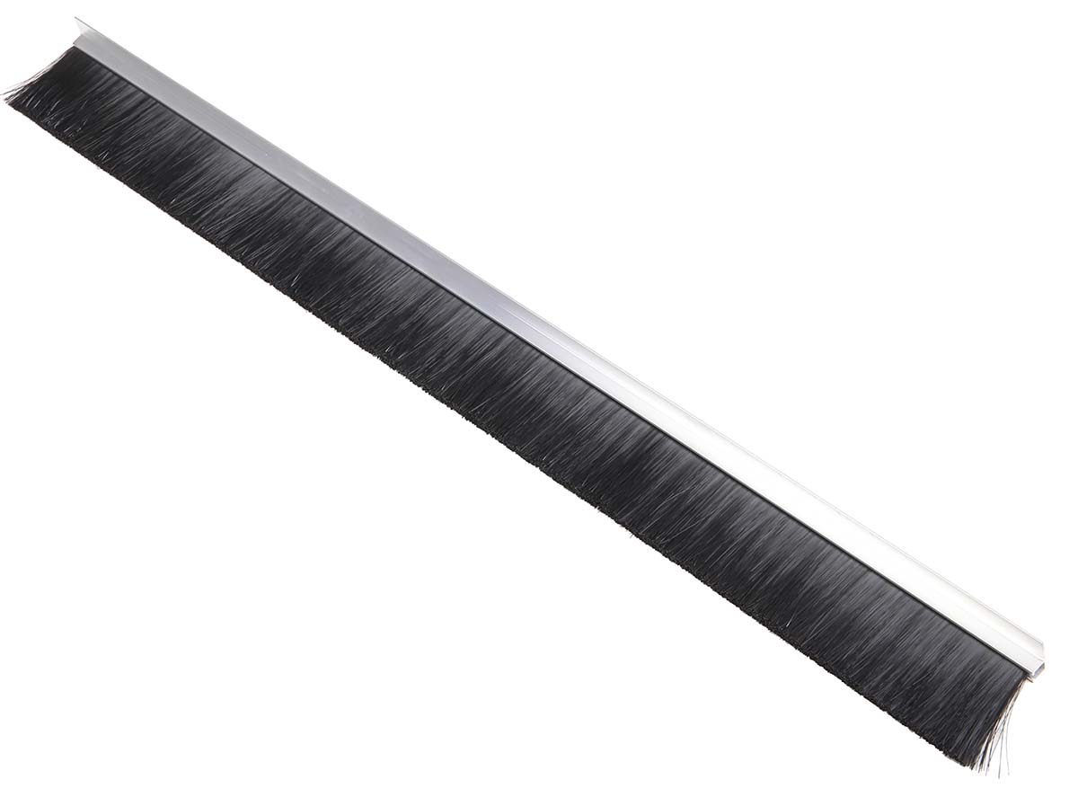 RS PRO Black Aluminium, Nylon Brush Strip, 75mm