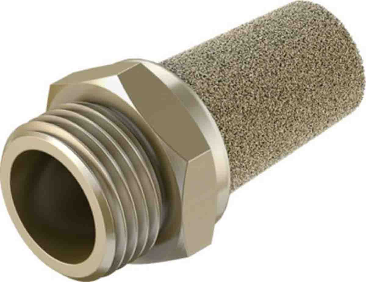Festo AMTE Brass, Bronze 10bar Pneumatic Silencer, Threaded, NPT 1/2 Male