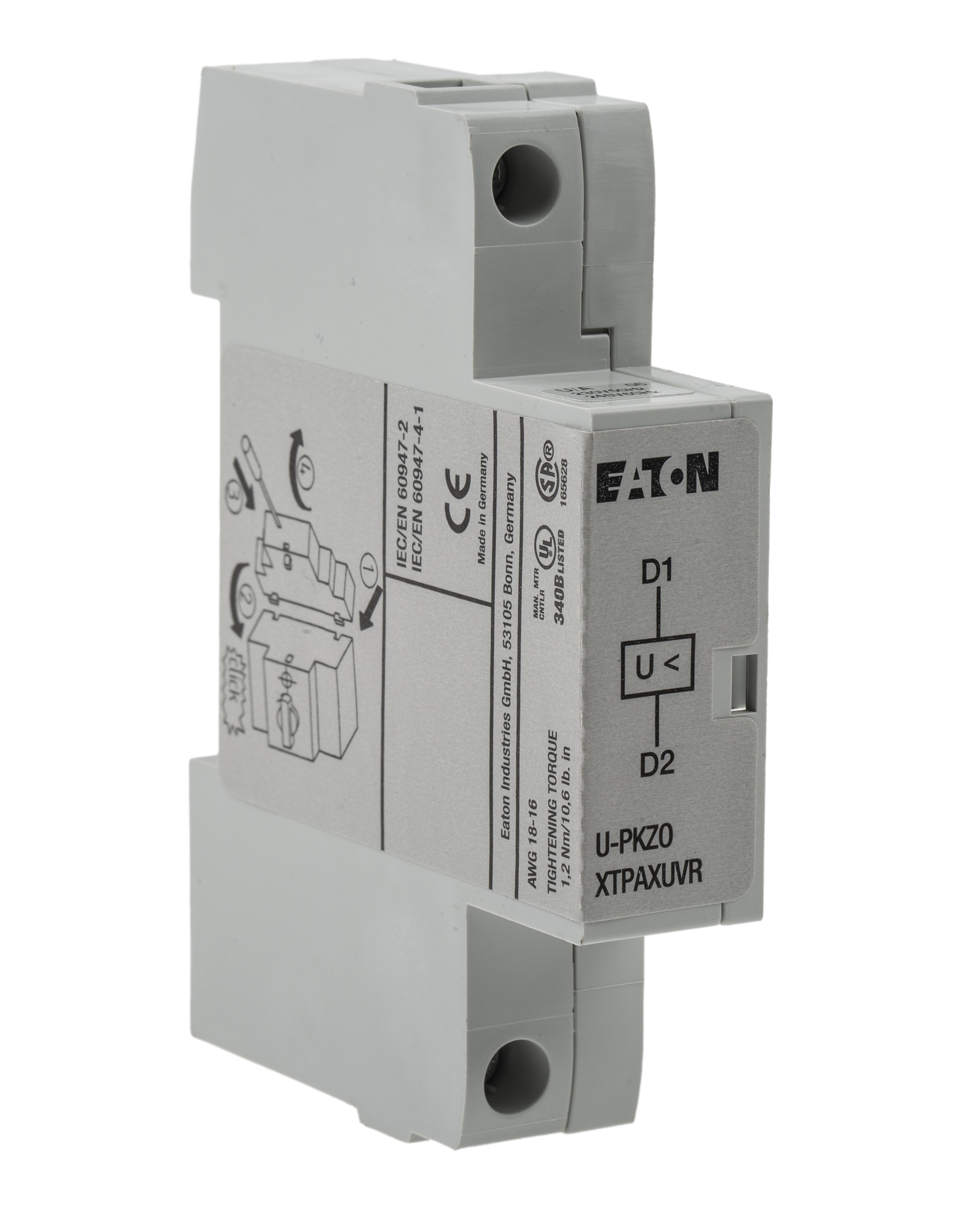 Eaton Undervoltage Release PKZ0 Series Undervoltage Release for Use with PKZM4 Series, PKZM0-T Series, PKZM0 Series,