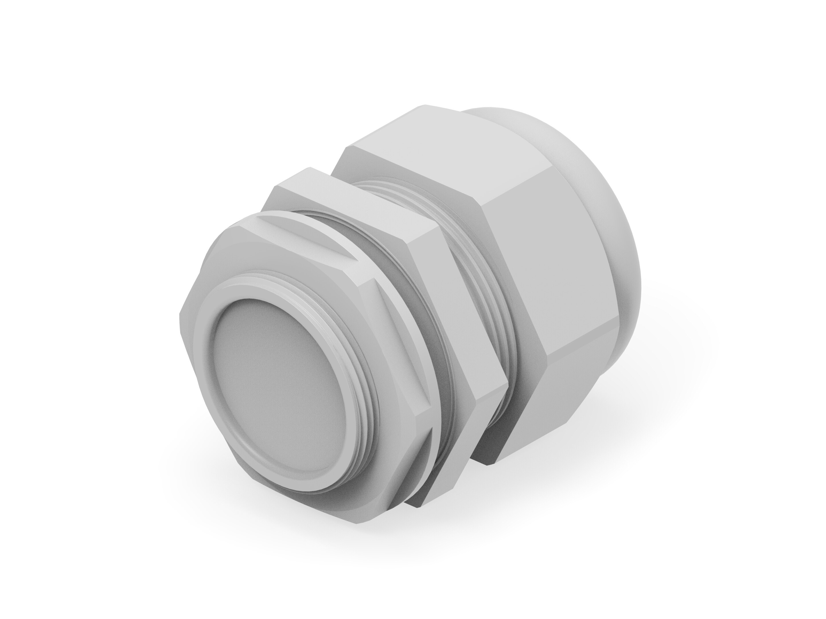 Entrelec 1SNG Series Light Grey PA 6 Cable Gland, M40 Thread, 22mm min., 32mm max., IP66, IP68