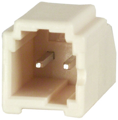 Hirose DF1E Series Right Angle Through Hole PCB Header, 2 Contact(s), 2.5 mm Pitch, 1 Row, Shrouded