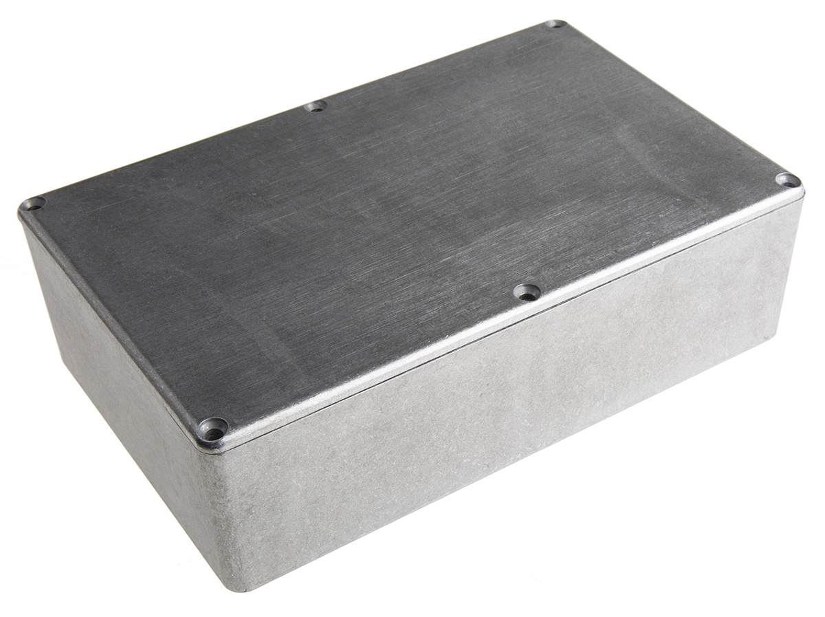 Hammond 1590 Series Natural Die Cast Aluminium Enclosure, IP54, Natural Lid, 187.75 x 119.5 x 52mm