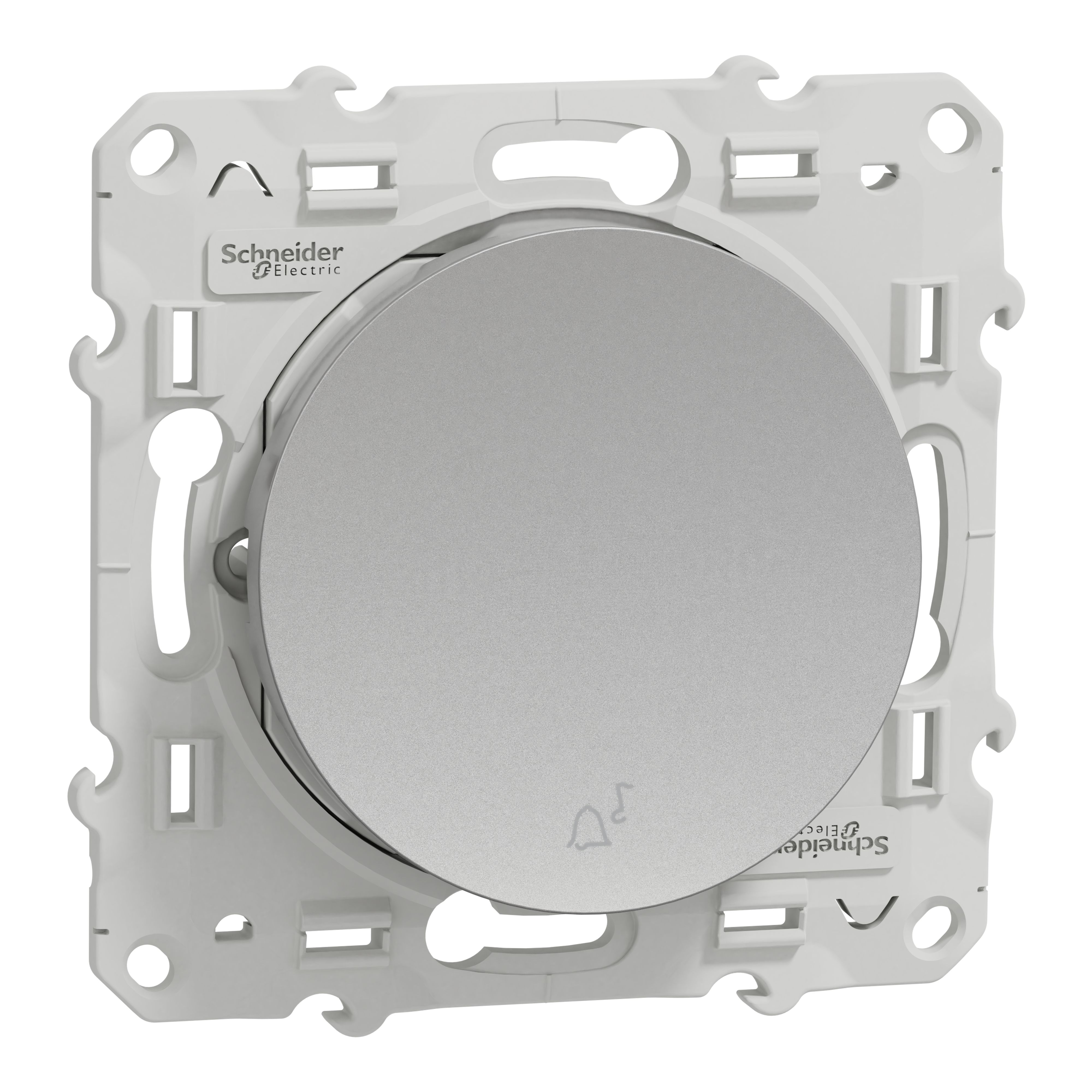 Schneider Electric Grey Push Button Light Switch, 1 Gang, Odace