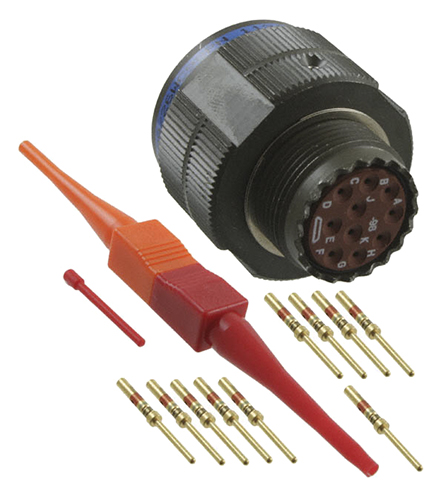 Amphenol Limited, D38999 10 Way Free Hanging MIL Spec Circular Connector PlugGreen, Pin Contacts,Shell Size 13, Quick