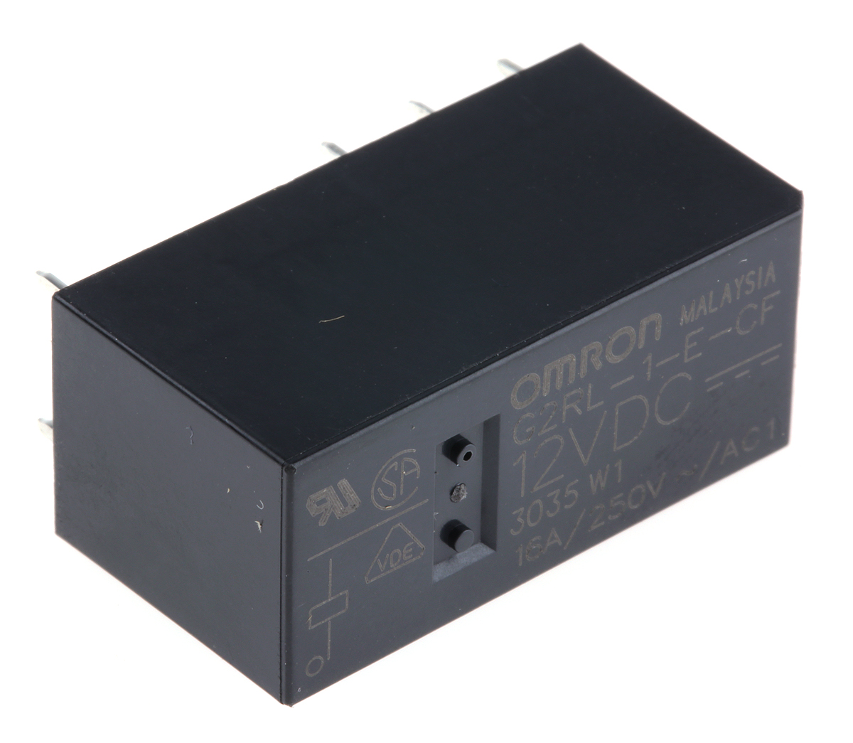 Omron PCB Mount Power Relay, 12V dc Coil, 16A Switching Current, SPDT