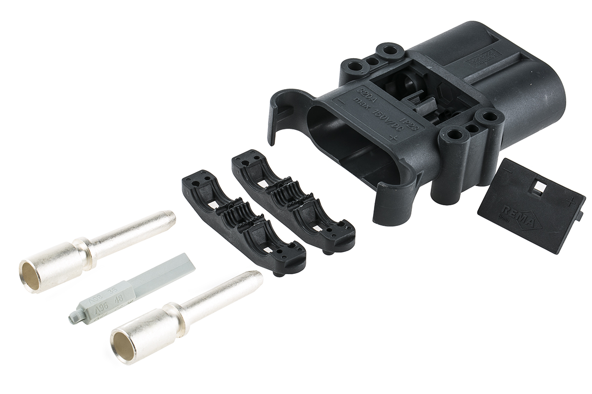 Rema 95505-01 Series Straight Chassis PCB Header, 2 Contact(s), 1 Row, Shrouded