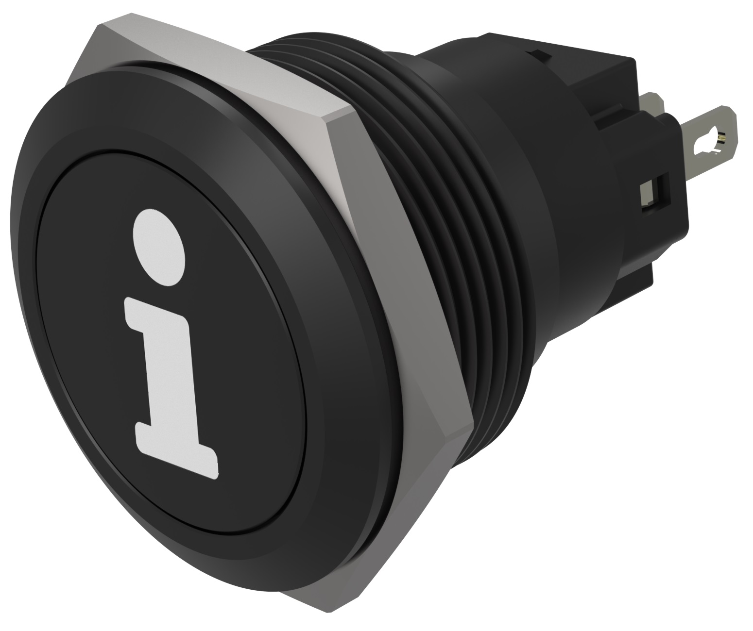 EAO Series 82 Series Push Button Switch, Momentary, Flush Mount, 22mm Cutout, SPST, SPST, IP65, IP67