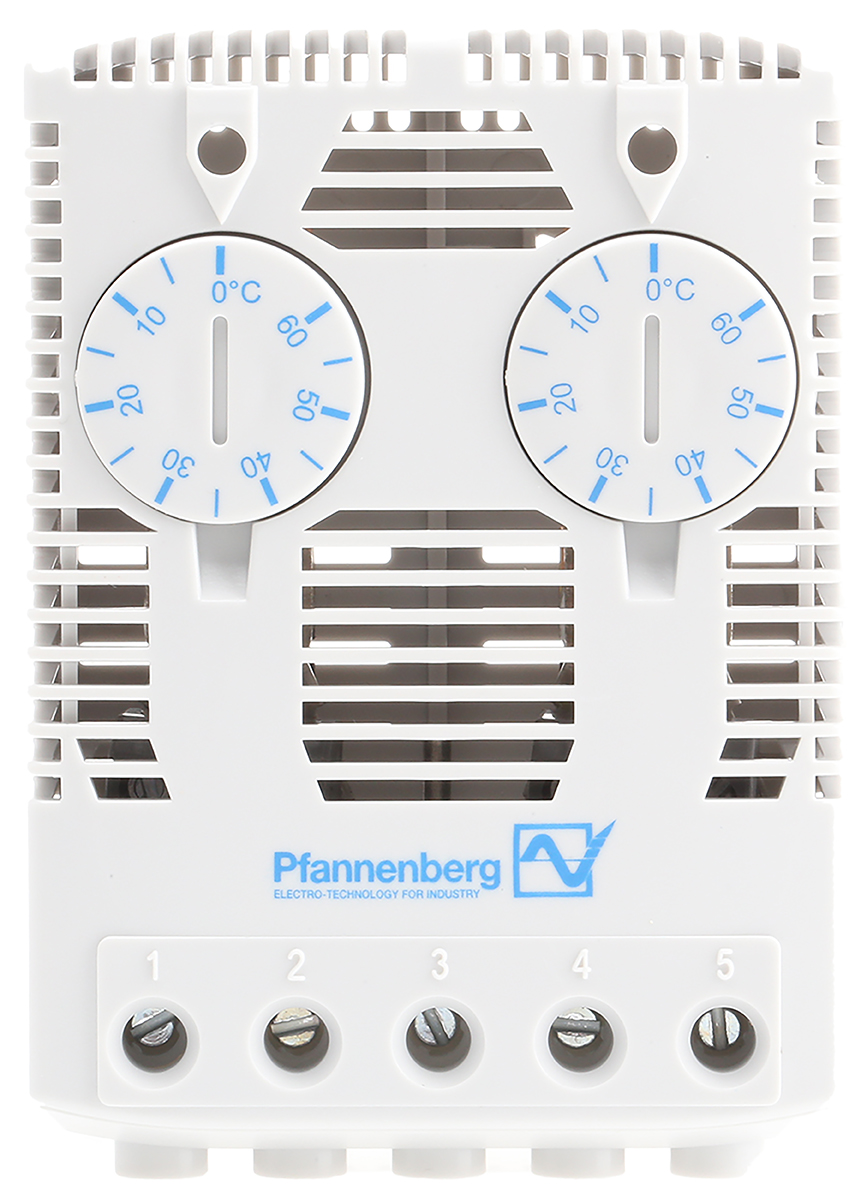 Pfannenberg FLZ NO Enclosure Thermostat, 120 V ac, 0 → +60 °C