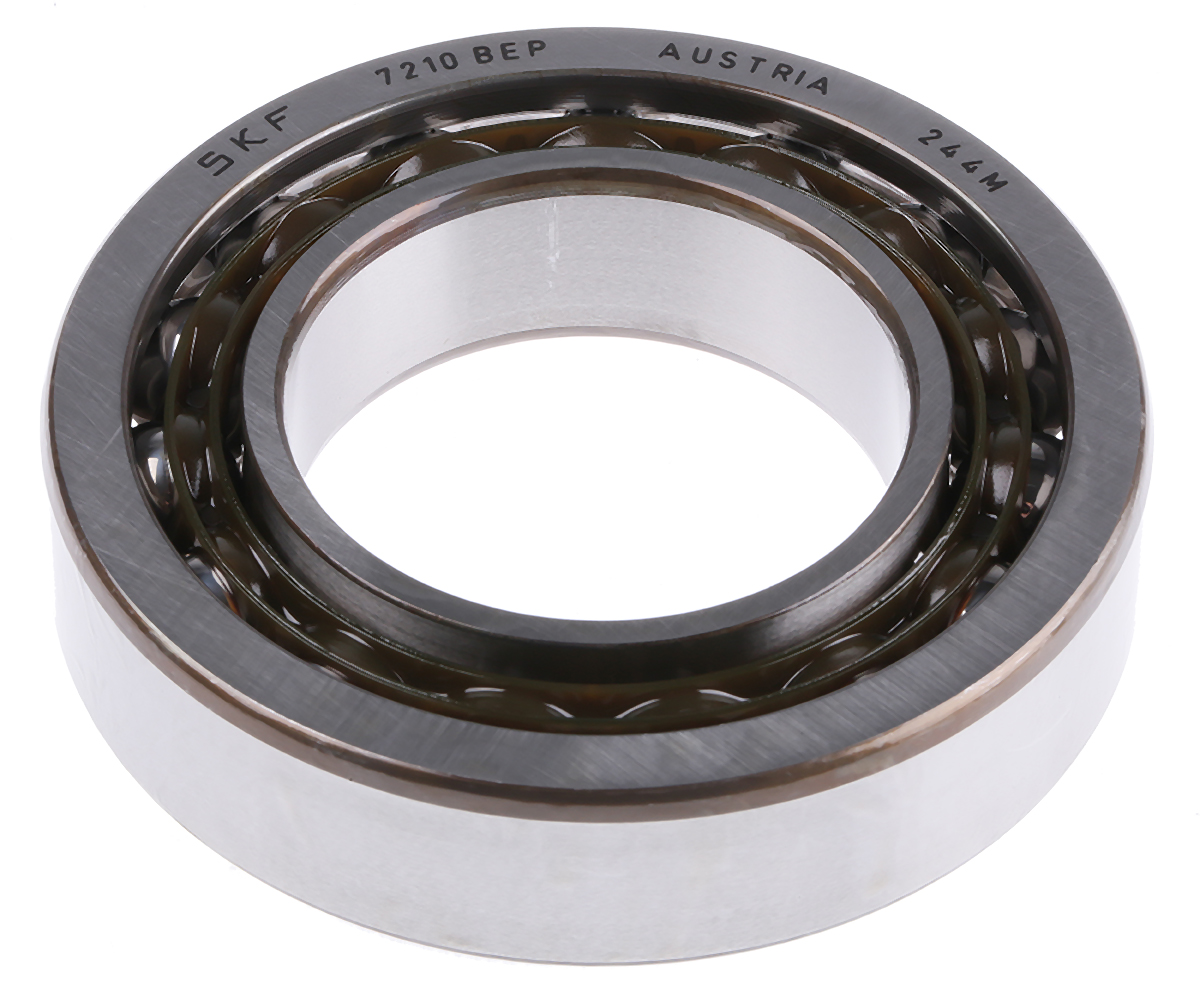 SKF 7210 BEP 1 Row Ball Bearing - 50 mm ID, 90 mm OD 20 mm Race Width