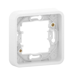 Schneider Electric Mureva Styl White PC Back Box Mounting Frame, NF, 1 Gangs, 28 x 48 x 48mm