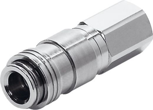 Festo Brass Female Pneumatic Quick Connect Coupling, M5 5mm Threaded