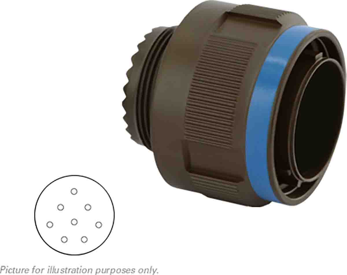 Souriau Sunbank by Eaton, 8D, Copper Alloy 8 Way MIL Spec Circular Connector Plug, Pin Contacts,Shell Size 17, Screw