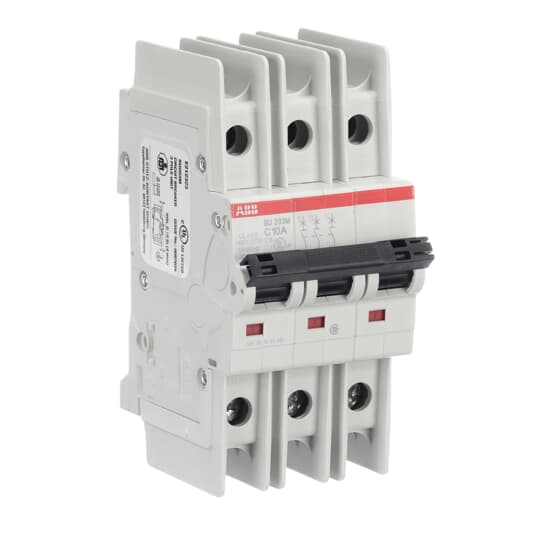 ABB SU 200 M Circuit Breaker, 3P, 10A Curve C, 400V AC, 15 kA Breaking Capacity