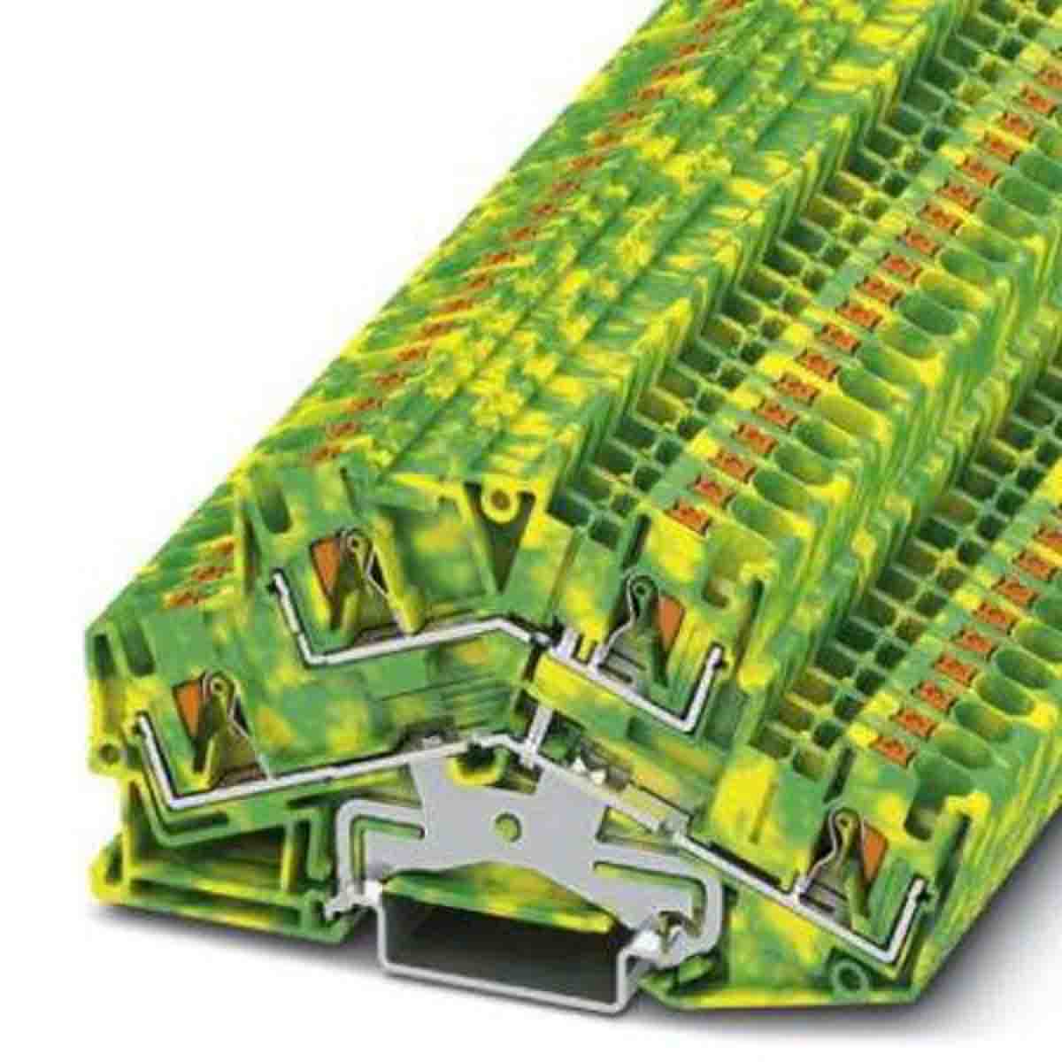 Phoenix Contact 3211841 PTTBS Series Green/Yellow, Push In Termination, ATEX, IECEx