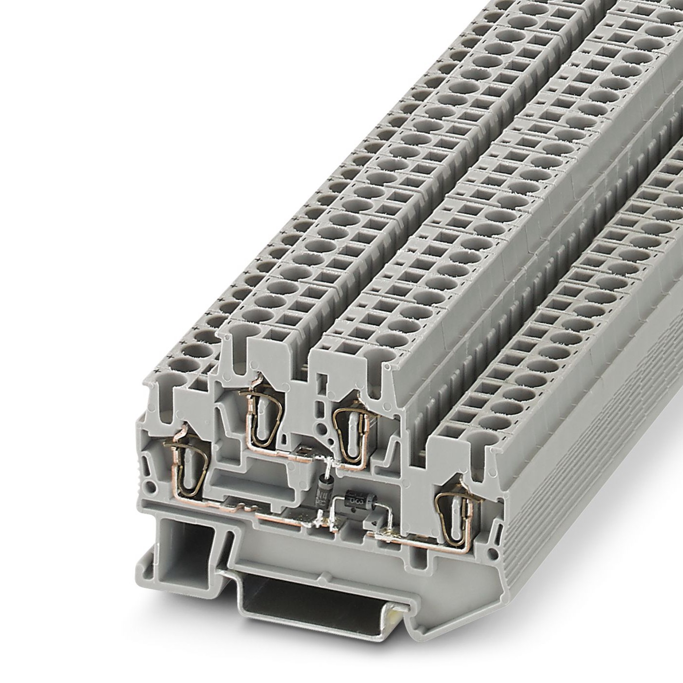 Phoenix Contact 3035263 STTB 2.5-2DIO/UL-O/UL-UR Series Grey, 2.5mm², 2-Level, Spring Cage Termination