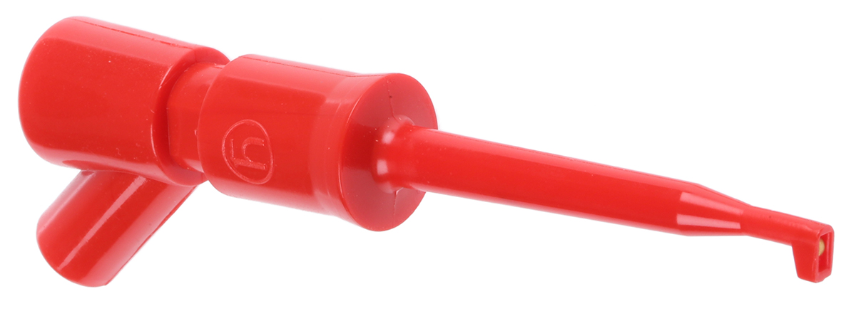 Hirschmann Test & Measurement Red Hook Clip with , 6A, 30 V ac, 60 V dc, 2mm Socket