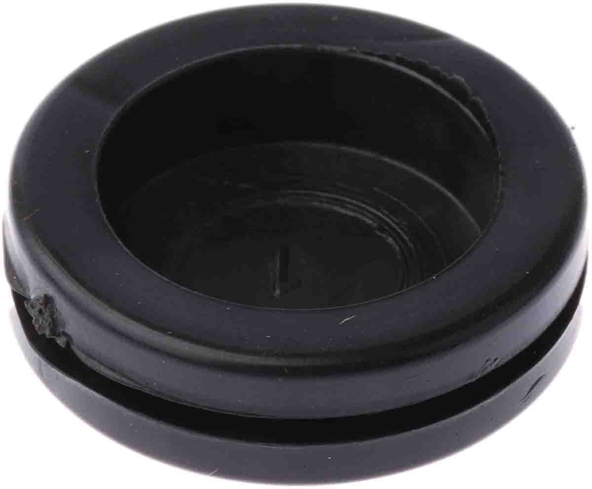 RS PRO Black PVC 25mm Cable Grommet for Maximum of 20.5mm Cable Dia.