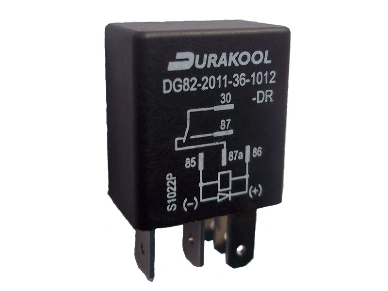 Durakool PCB Mount Automotive Relay, 12V dc Coil Voltage, 90A Switching Current, SPST-NO