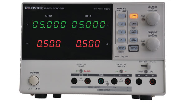 GW Instek GPD Series Series Bench Power Supply, 5 And 30V, 3A, 3-Output, 195W