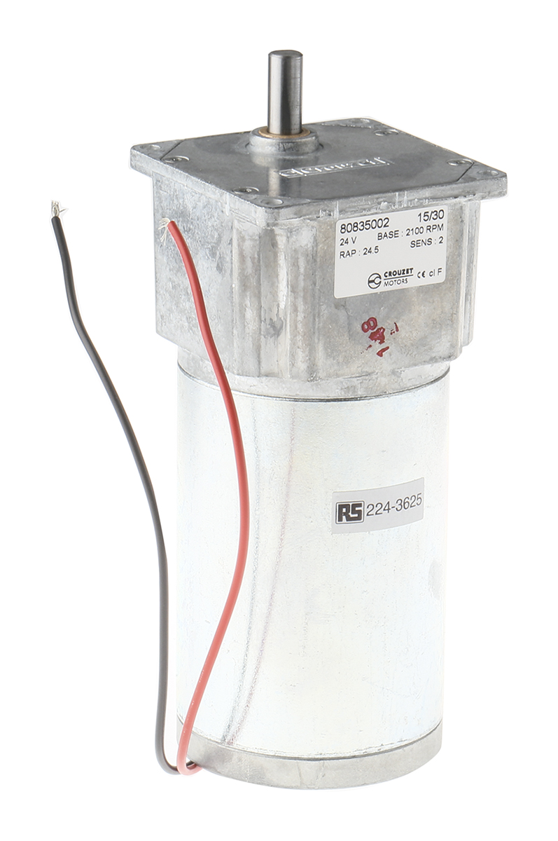 Crouzet Brushed Geared DC Geared Motor, 27 W, 24 V dc, 5 Nm, 73 rpm, 8mm Shaft Diameter