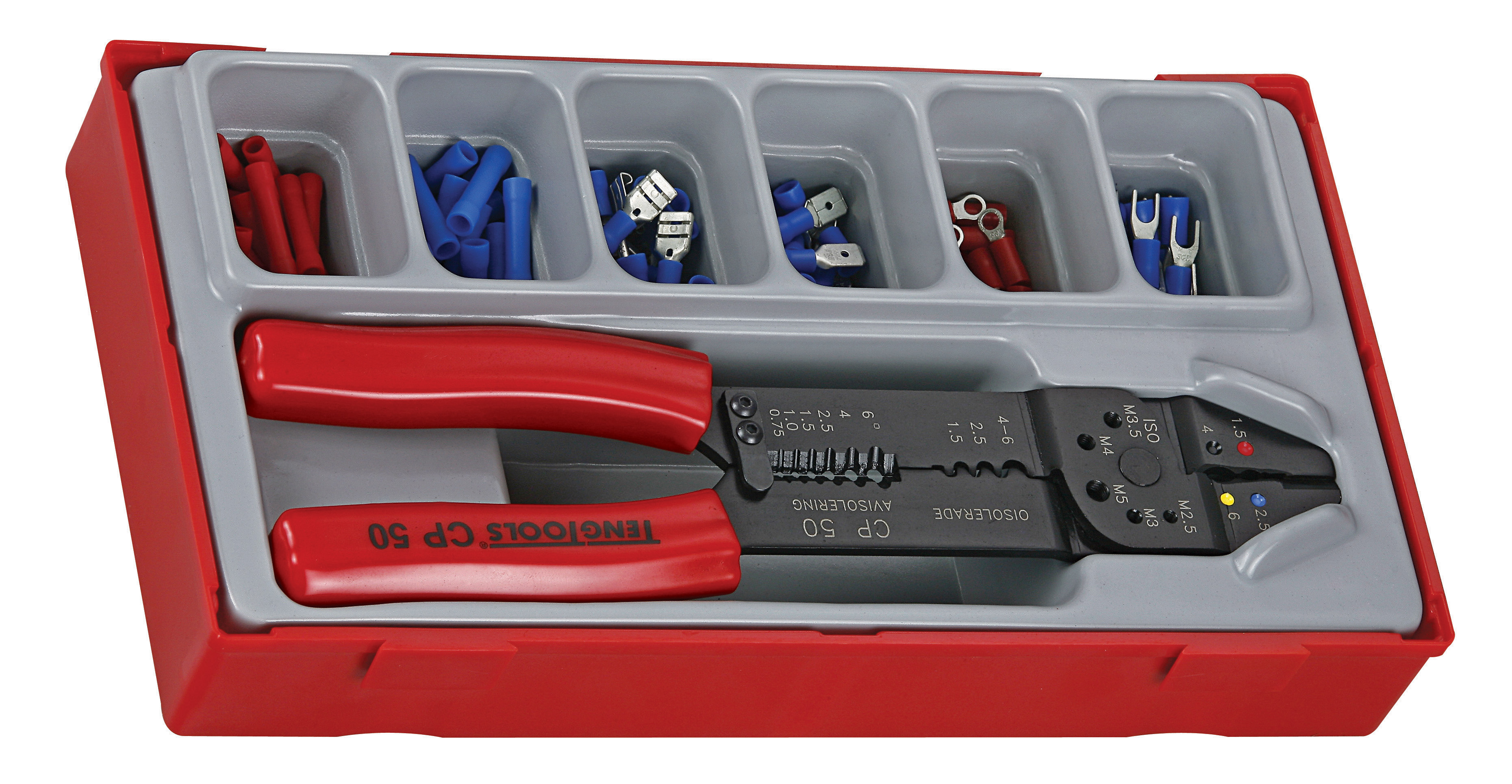 Teng Tools Hand Crimp Tool for Insulated Terminals, Uninsulated Terminals