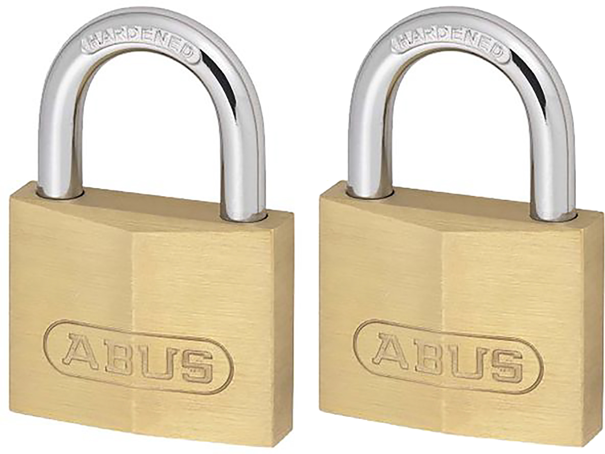 ABUS Key Weatherproof Brass Padlock, 6.5mm Shackle, 25mm Body