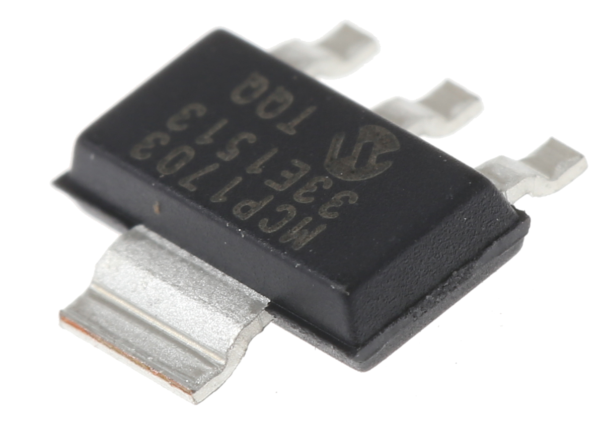 Microchip MCP1703-3302E/DB, 5-Channel Low Dropout Voltage, Voltage Regulator, 250 mA, 3.3 V, SOT-223 3-Pin