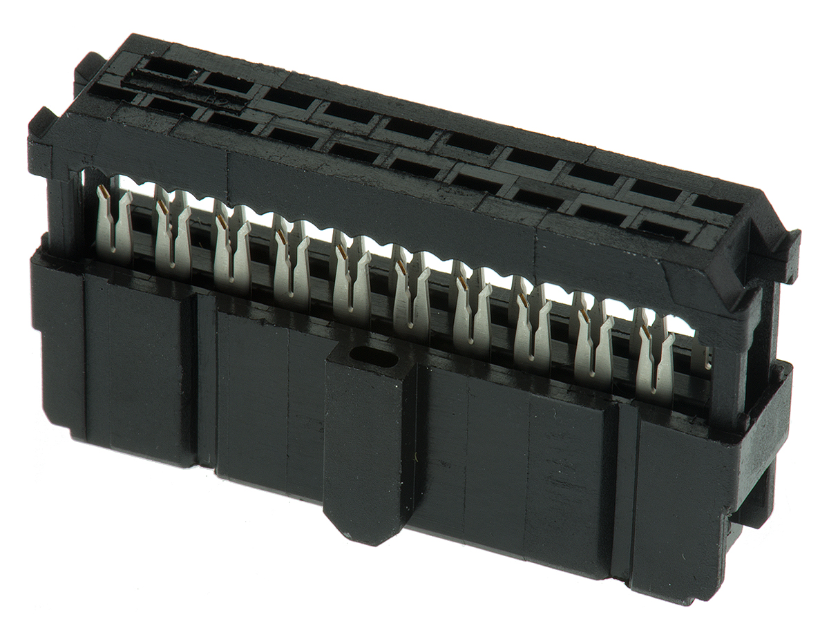 TE Connectivity 20-Way IDC Connector Socket for Cable Mount, 2-Row