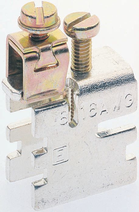 Entrelec E Series Compression Clamp for Use with DIN Rail Terminal Blocks