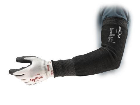 Ansell 11-250 Black Reusable HPPE Arm Protector for Automotive Industry, Machinery & Equipment Industry, Metal Industry