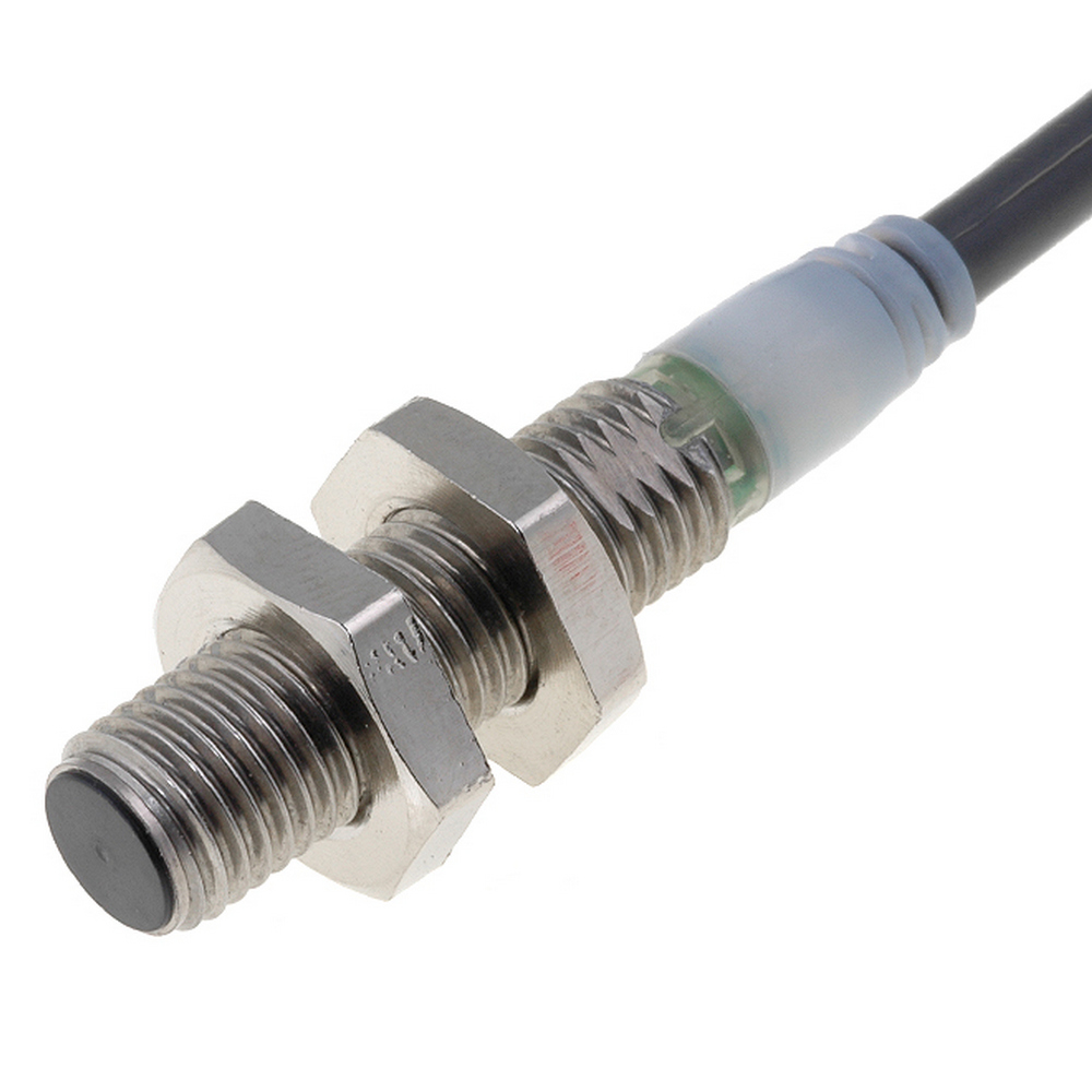 Omron Inductive Threaded Barrel Proximity Sensor, M8, 2 mm Detection, PNP NC, 12 → 24 V dc