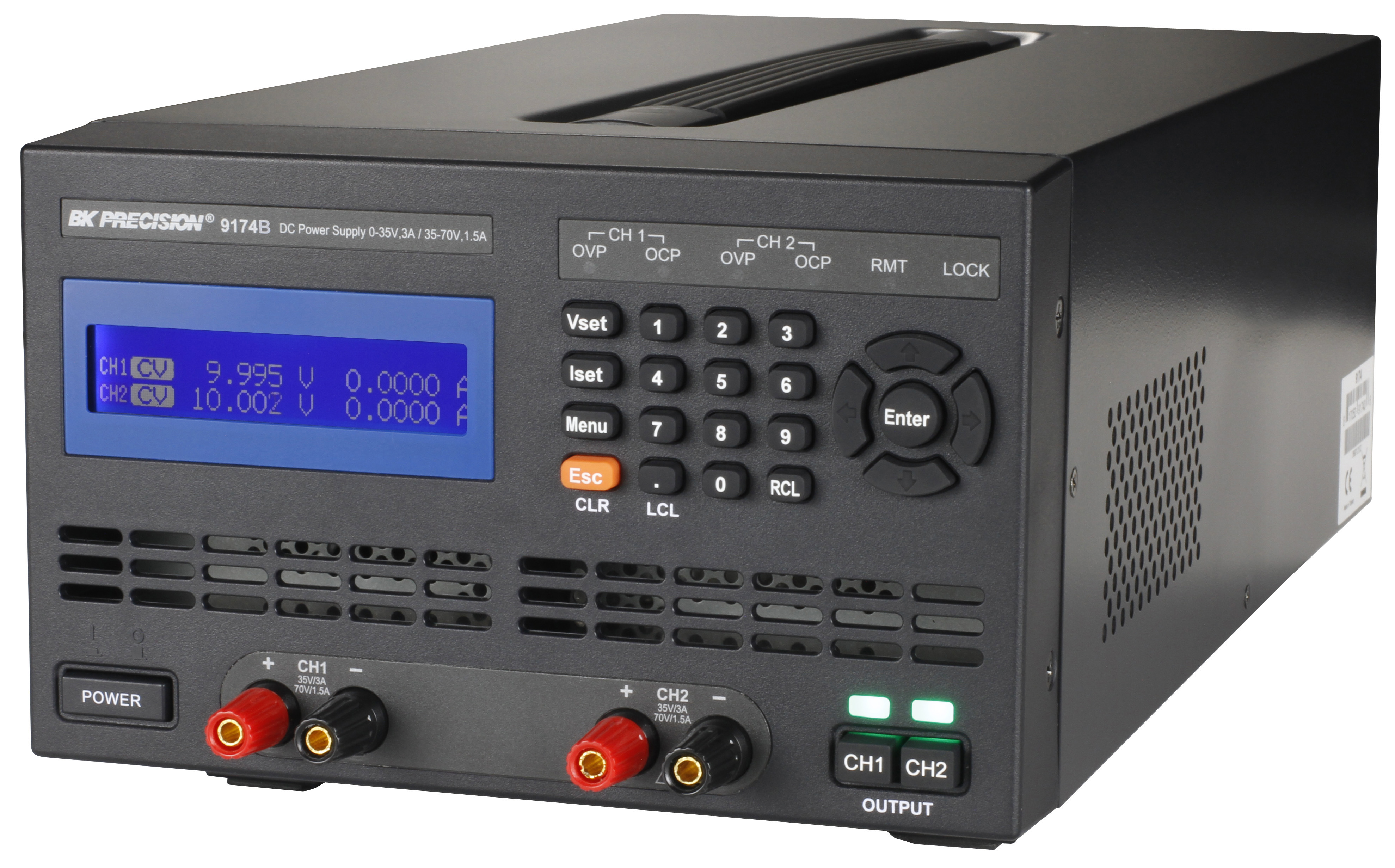 BK Precision 9174B Series Bench Power Supply, 0 → 70 V, 1.5 A, 3 A, 2-Output, 210 W