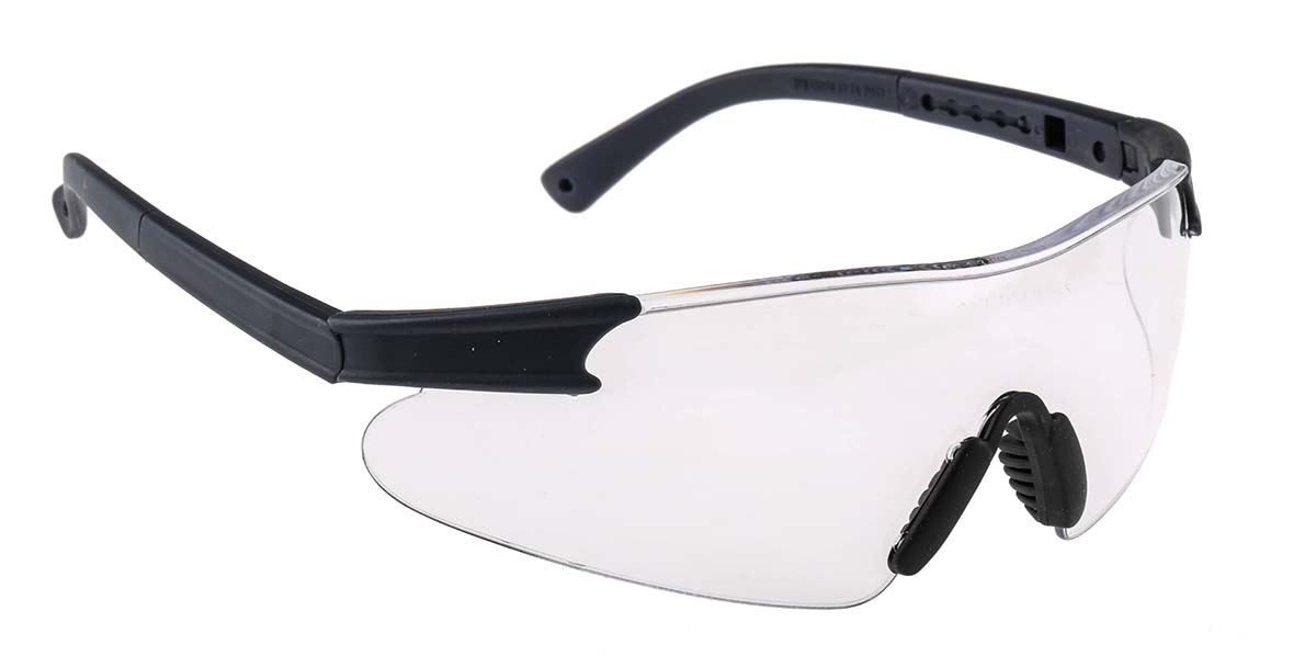 Portwest UV Safety Glasses, Clear Polycarbonate Lens