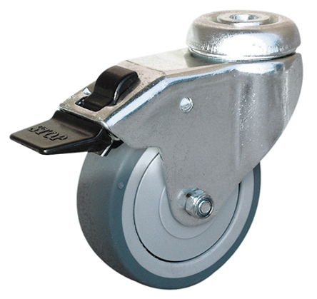 Guitel Hervieu Braked Swivel Castor Wheel, 70kg Capacity, 100mm Wheel