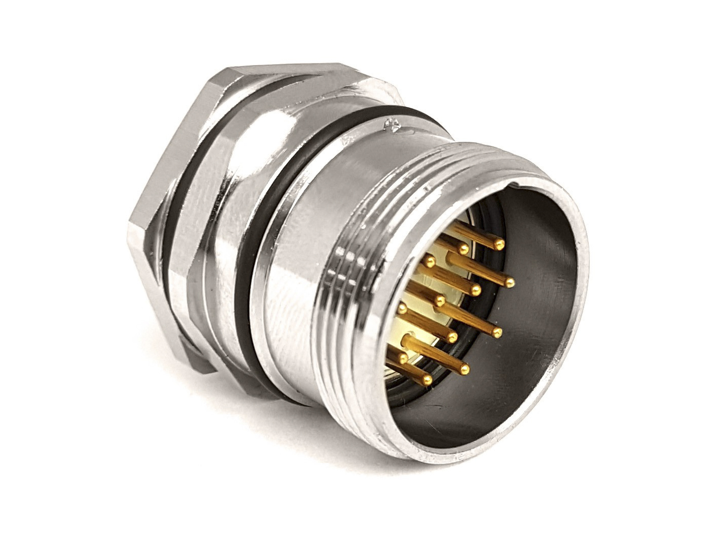 Bulgin Circular Connector, 19 Contacts, Front, M23 Connector, Plug, Male, IP67, Buccaneer M23 Series