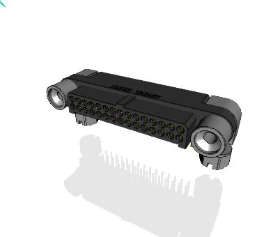 Amphenol Socapex MHDAS Series Right Angle PCB PCB Header, 30 Contact(s), 1.27 mm Pitch, 2 Row, Shrouded